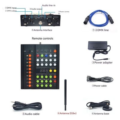 433MHz draadloze DMX-controller 10 zone voor het controleren van podiumverlichting LED-armband draadloze controller