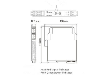RTD/TC ingevoerde de Analoge Output0-5v 4-20mA Convertor van de Digitaal Signaalisolator 24V gelijkstroom